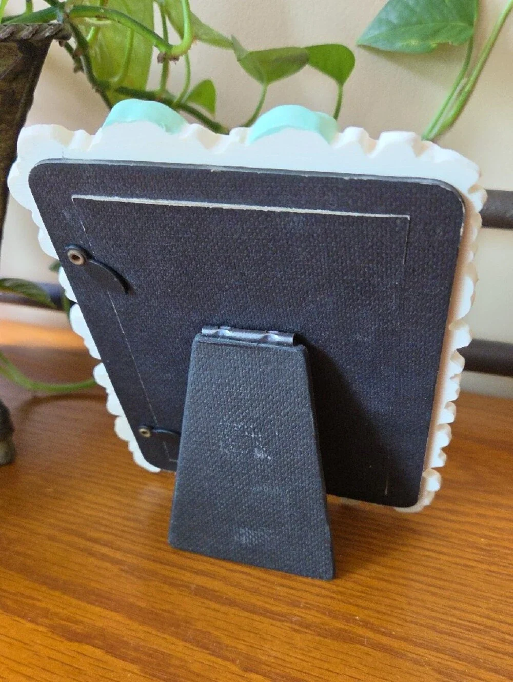 Baby Themed White and Mint Picture Frame - Holds 3 1/2 X 5 Photo